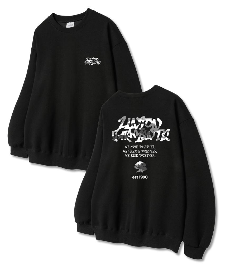 UNION GARMENTS Белая толстовка из французского терри Черная