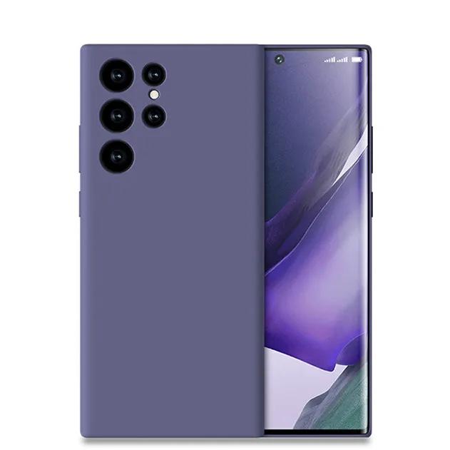 Квадратный оригинальный чехол из жидкого силикона для Samsung Galaxy S23 S24 S22 S21 Ultra Plus FE A33 A53 A73 A34 A54 A52 A52S Полное покрытие