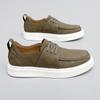 High Quality Men Business Casual Leather Shoes Brand Antiskid Comfy Thick Soled Lace-Up Vulcanized Shoes Walking Shoes