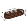 Oval Shape Tableware Storage Basket Retro Plastic Faux Wicker Tray Decorative Minimalist Desk Shelf Baskets Dining Room