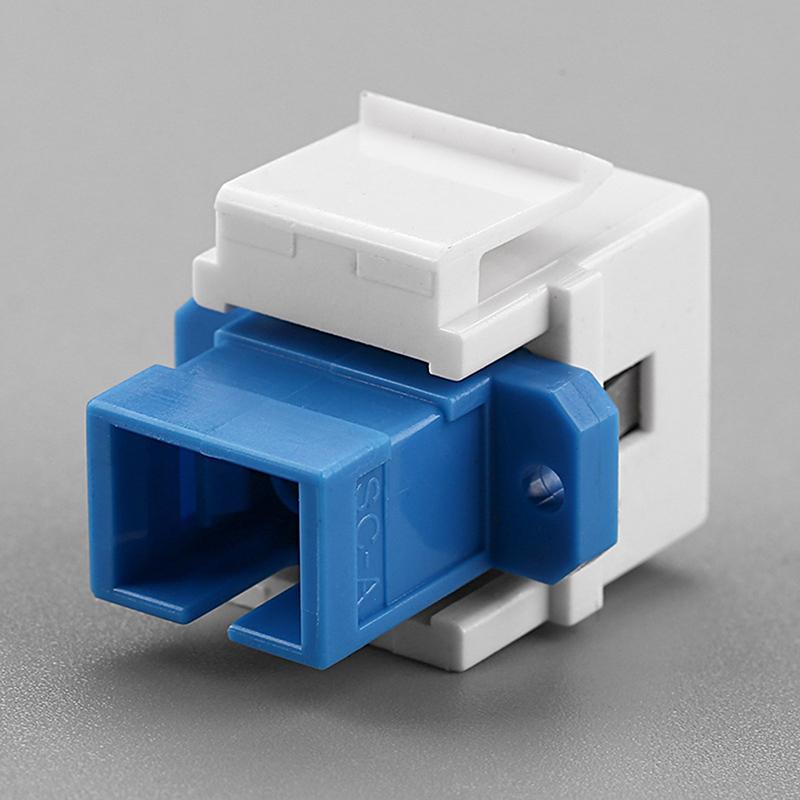 Keystone Jack Sc Fiber Optic Module Adapter Sc F / F Keystone Module Coupler For Wall Panel Terminal Block Panel Mounting Box Adapter