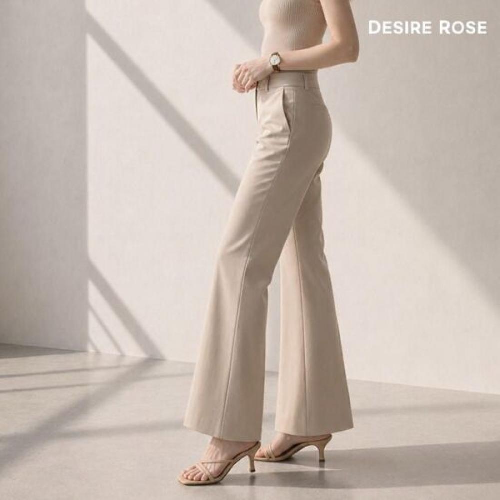 Desire Rose Women Cooling Semi Bootcut Slacks 4 Colors