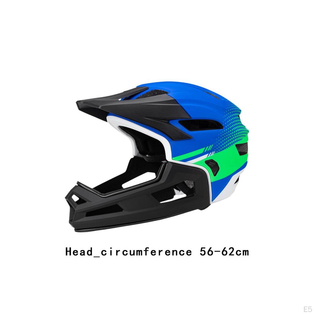 Full Face Bicycle Helmet with Detachable Chin Guard for Commuting And Climbing