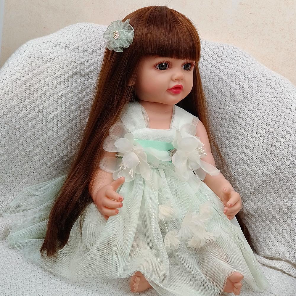55 см детская силиконовая кукла реборн для девочек 55 см милая BB для новорожденных реалистичная мягкая форма наборы кукол принцесса милый подарок игрушки для детей