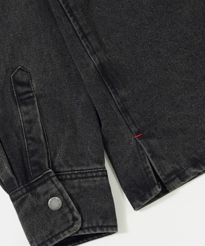 COLUMBIA UNIVERSITY Sl-Label Over-Fit Denim Shirts Gray Denim