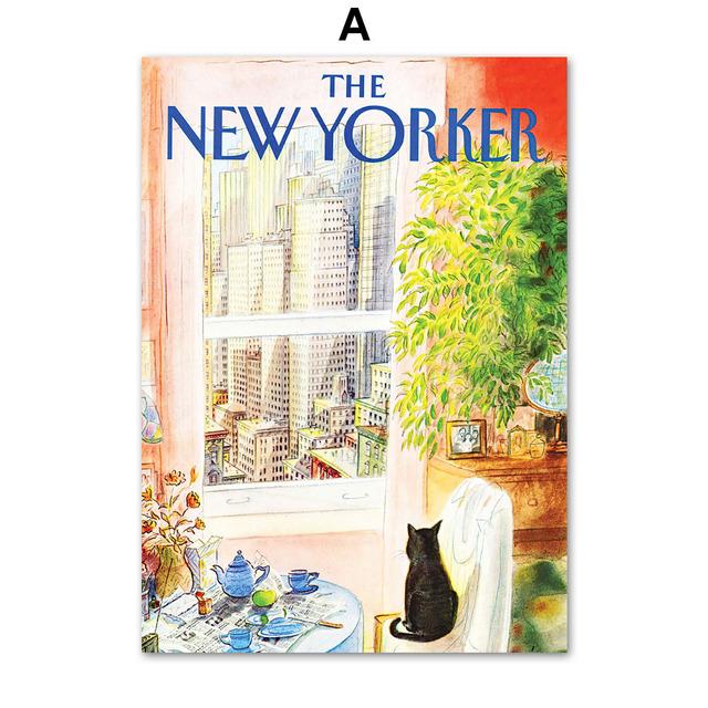 Акварель Нью-Йоркский пейзаж с цитатами, настенная живопись на холсте, плакаты на скандинавскую тему и принты, настенные панно для декора гостиной