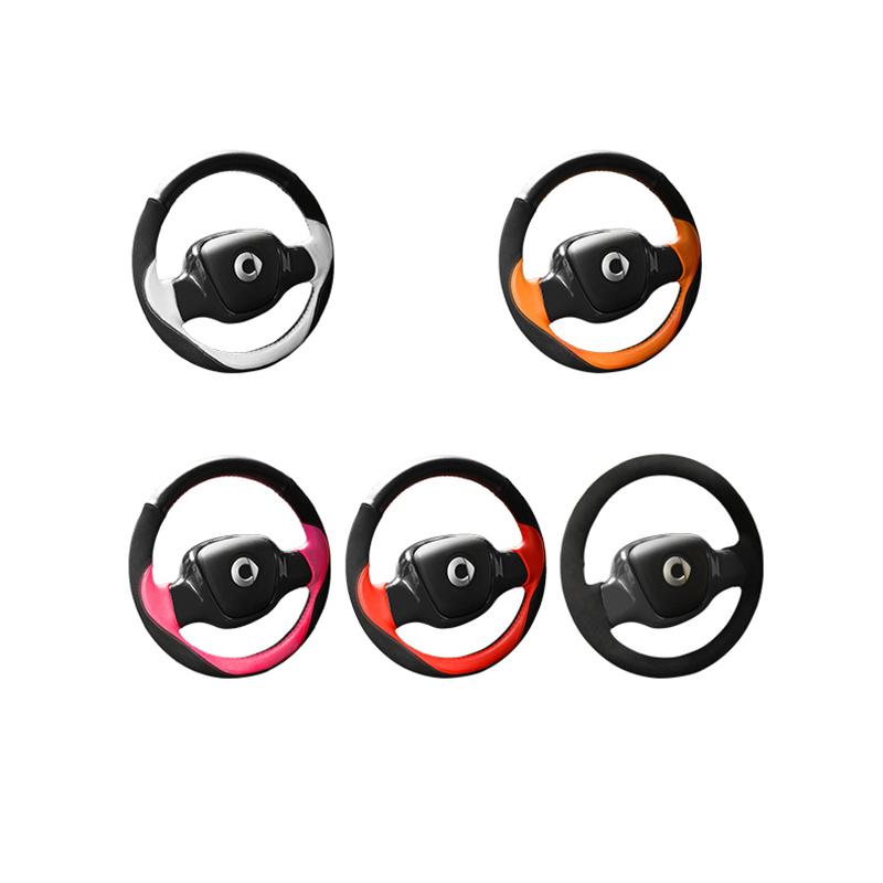 Автомобильный чехол из натуральной кожи для ручного шитья, чехол на руль, украшение интерьера, аксессуары для 09-14 Smart 451 Fortwo