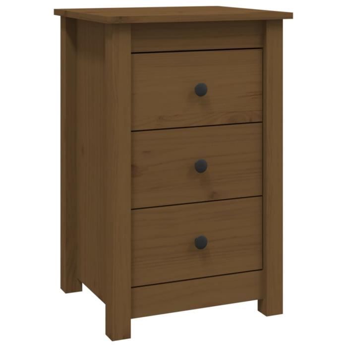 VidaXL Bedside Tables 2 Pcs Honey Brown 40x35x61.5 Cm Solid Pine 813706