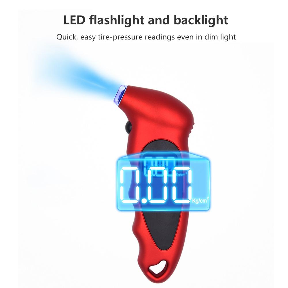 Светодиодный цифровой манометр для шин 0-150 фунтов на квадратный дюйм, 4 единицы, переключаемый, ручной электрический, точный, для тяжелых условий эксплуатации