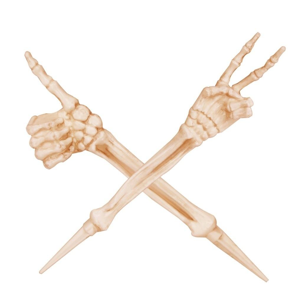 Spooky Decor Skeleton Gesture Lawn Stake Stable Halloween Decoration  Lawn Garden