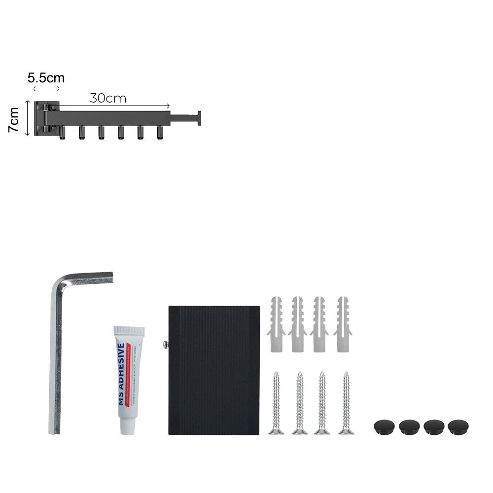 Алюминиевые аксессуары для дома Домашняя прачечная Веревка для белья Выдвижная внутренняя и уличная складная вешалка для одежды Настенное крепление Экономия места Сушилка для ткани