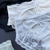 Ladies Spring Summer Sexy After Hollowed-out Ice Silk Gauze Lace Mid-waist Panties