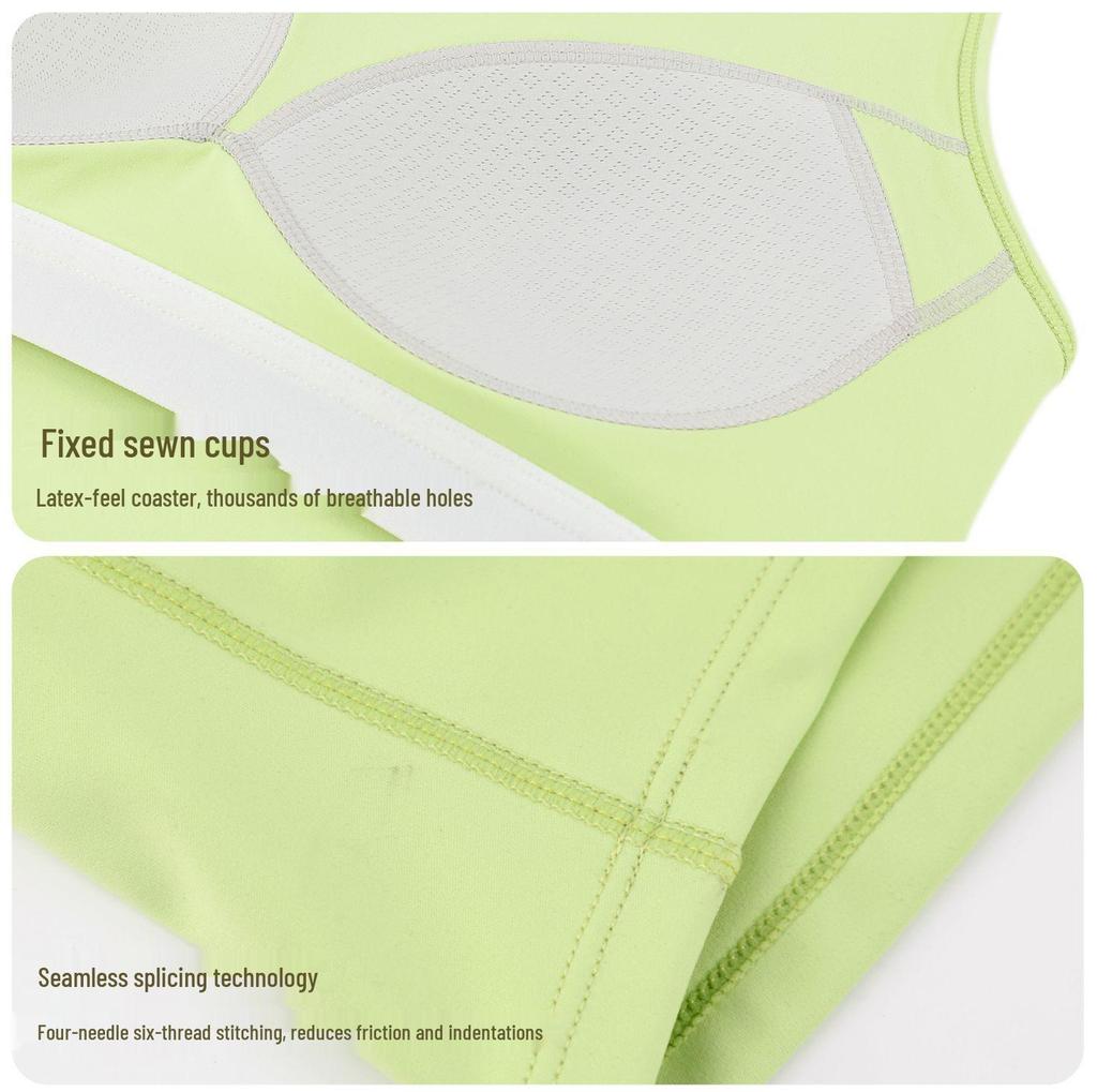 Цельный спортивный бюстгальтер с амортизирующими вкладышами - Жилет для пилатеса и фитнеса