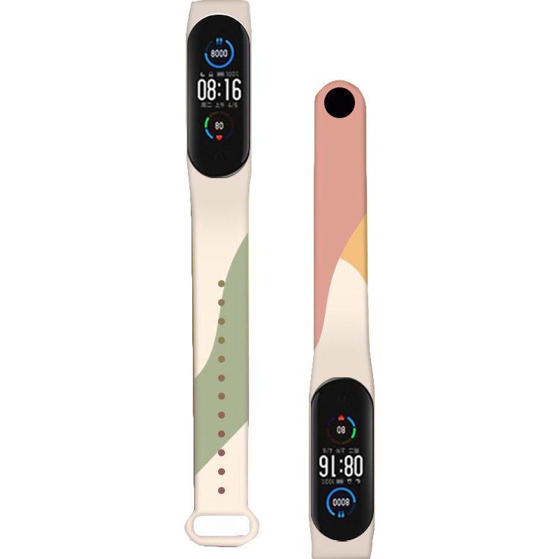 Стильный ремешок с граффити в стиле Моранди для Xiaomi Mi Band 3/4/5/6, регулируемый и влагостойкий