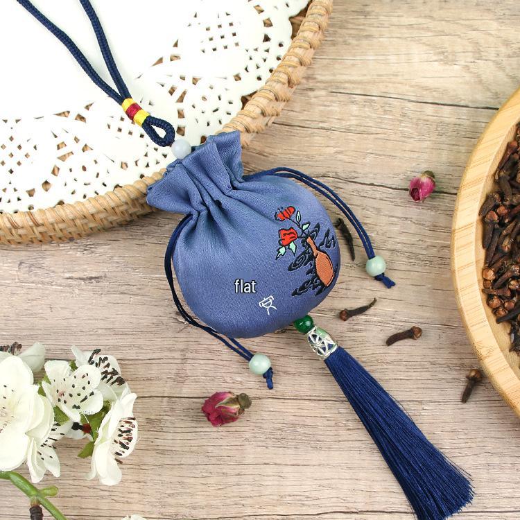 Embroidered Lavender Sachet: Dragon Boat Festival Car Pendant, Mosquito Repellent for Babies and Kids