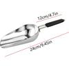 Stainless Steel 6 Ounce Ice Scoop With Good Grip Handle - Kitchen, Freezer, Dog Food, Popcorn Scoop - Dishwasher Safe