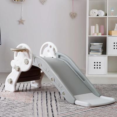 Горка OSJ, горка для малышей и баскетбольное кольцо, оборудование для крытой игровой площадки, подходит для использования в помещении и на улице, идеально в качестве подарка или игрушки на день рождения для