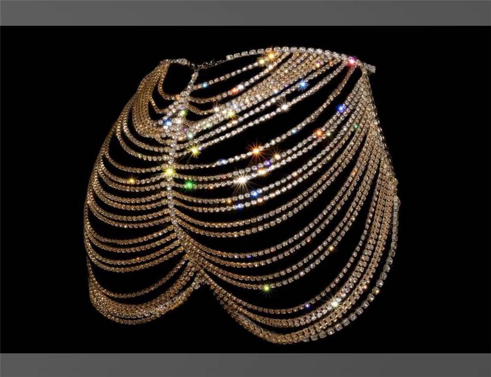 Women's Waist Chain Belt Fashion Sexy Multilayer Metal Body Jewelry Female Trendy Clothing Bikini Summer Beach Accessories 0759
