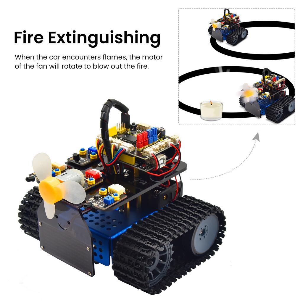 Keyestudio Улучшенный Мини Умный Робот-Танк V3.0 Для Arduino Набор Робот-Машина DIY Программируемые STEM Игрушки Совместимый С Arduino&Mixly