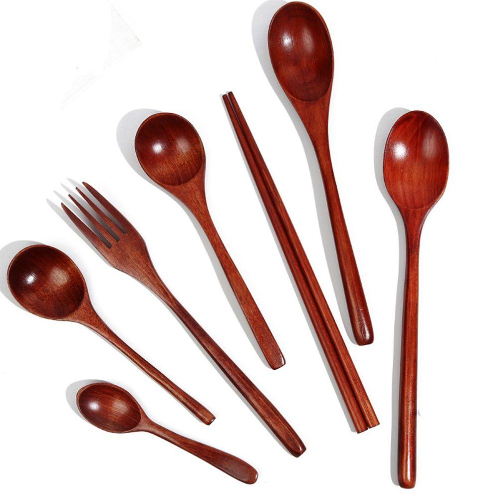 Кухонные инструменты Столовые приборы Для смешивания Кухонная утварь Чайная ложка Суповые ложки Деревянная ложка Кофейная ложка