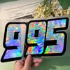 Holographic Carbon Silver Carbon Fiber 95 Motorcycle Stickers Waterproof for Motorbike Windshield Fuel Tank Car Body Vinyl Decal