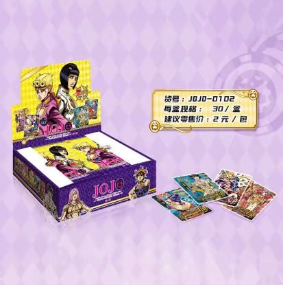 Genuine JOJO's Bizarre Adventure Golden Wind Collection cards Volume 2 Anime Characters Collection Cards Children's Toys Gifts