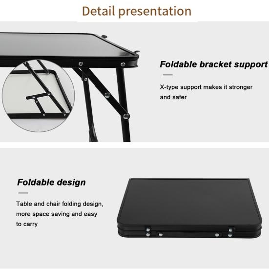 Folding Camping Table Portable Rubber Handle Heavy Duty Aluminum Alloy Anti-slip Multifunction Outdoor Hiking Picnic BBQ Portable Tea Table