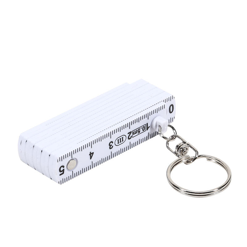 1pc Multifunctional ABS Plastic Folding Ruler,45cm/17.72in,10-Fold with Keychain,Compact and Portable,Folding Ruler Drawing Tool