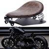 Leather Solo Seat with and for and XL1200C Shock-Absorbing Springs, Bracket, Base, Brown, Harley-Davidson XL1200NS, XL883N, 1000XLH,