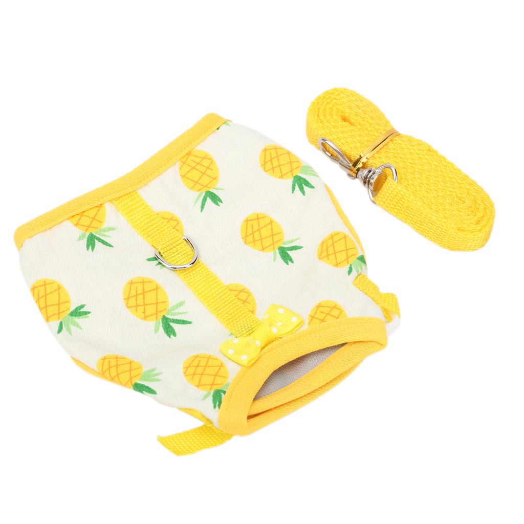 Жилет для маленьких домашних животных, шлейка и поводок, набор, регулируемый для морских свинок, одежда для мелких животных, желтый