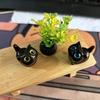 High Quality Handcrafted Kitten Figurine Wooden Miniature Cat Ornaments Carving Cat Event Souvenirs