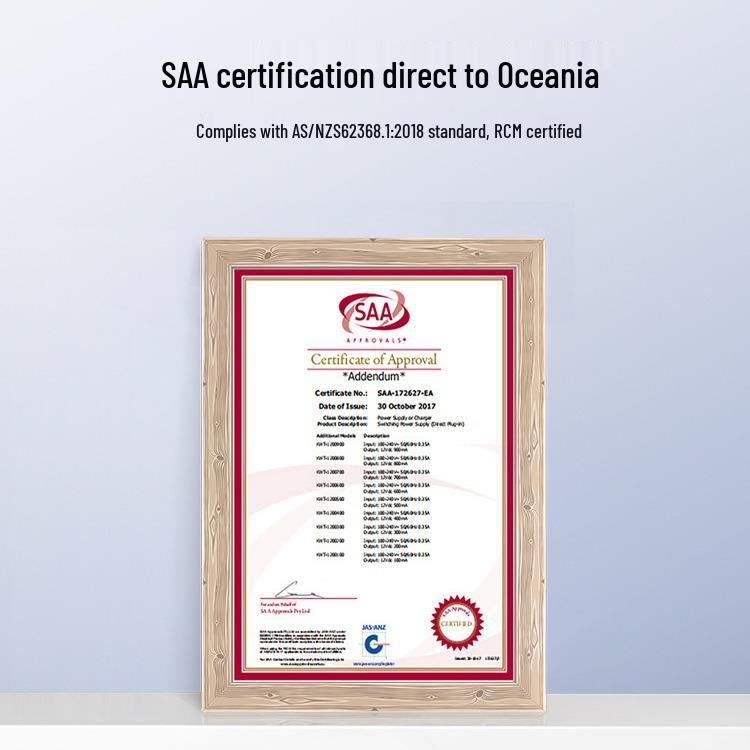 Зарядное устройство 30 Вт, сертифицированное SAA: Два Type-C + USB-A, QC3.0, вилка AU