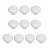 Set of 10 White Ceramic Drawer Handles, Cabinet Pulls, Cupboard Pulls, Dresser Pulls, Shelf Pulls, Door Knobs, and Handles