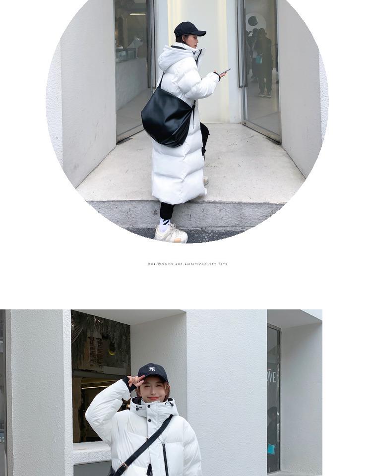 2024 Очень длинное пуховое пальто оверсайз в корейском стиле выше колена