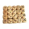 20Pcs Wooden D6 Six Sided Dice 2cm Entertainment Toy Crafts Standard with Numbers 1-6 for Role
