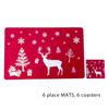 Рождественские подставки для столовых приборов 6 шт./компл. Креативный декор рождественского стола