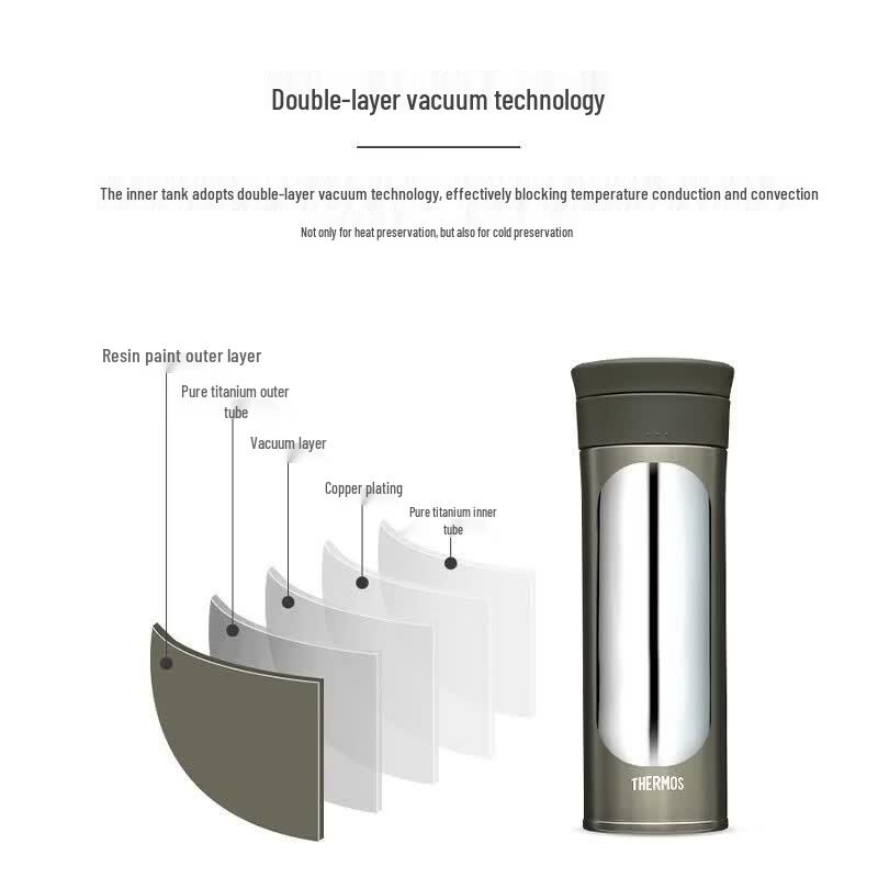 THERMOS Pure Titanium Thermal Bottle with Tea Infuser