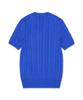 POLO RALPH LAUREN Cable Knit Cotton Short Sleeve Sweater - Blue