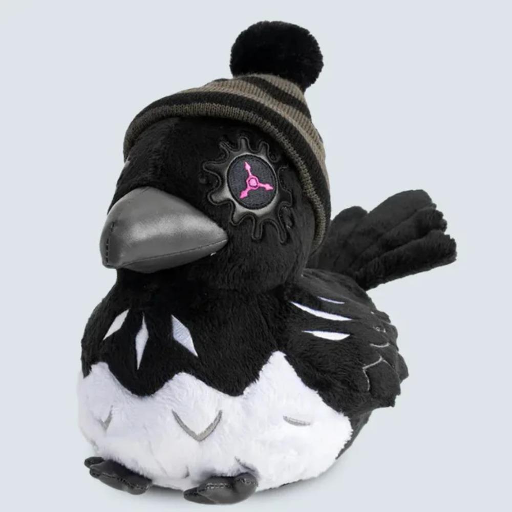 Murder Drones Uzi Crow Plush Toy 25cmCute Black Crow Stuffed Doll Soft Anime Plushie for Fans Birthday Christmas Gift Home Decor