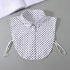 Classic Dots Front Tie White Fake Collar For Women Stand Detachable Collar Fake Half Shirt Blouse Girls Vintage False Collar New