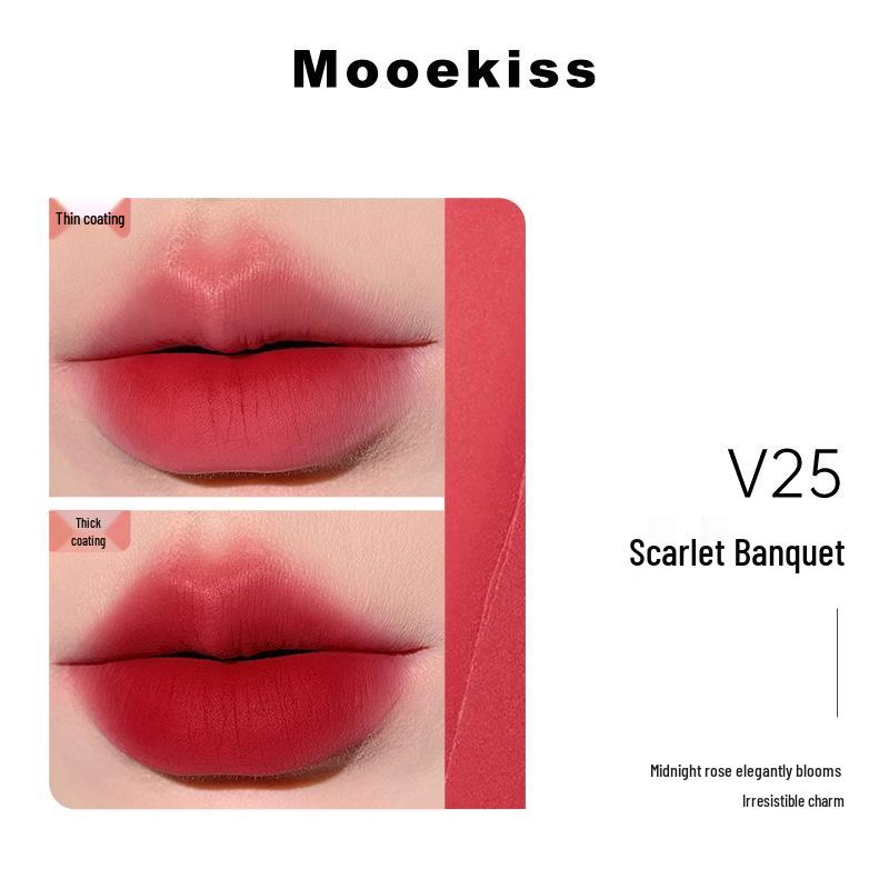 Mooekiss Матовая кремовая помада для губ V07/V12/V04 - Нелипкий бархатный блеск для губ