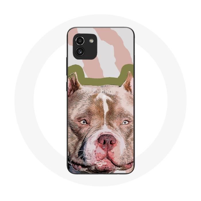 Coque - MANIACASE - Samsung Galaxy A03 - Chien de Pitbull - Silicone - Souple