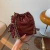 Popular Bucket Bag Women's New Summer Versatile Niche Diamond Chain Shoulder Messenger Bag