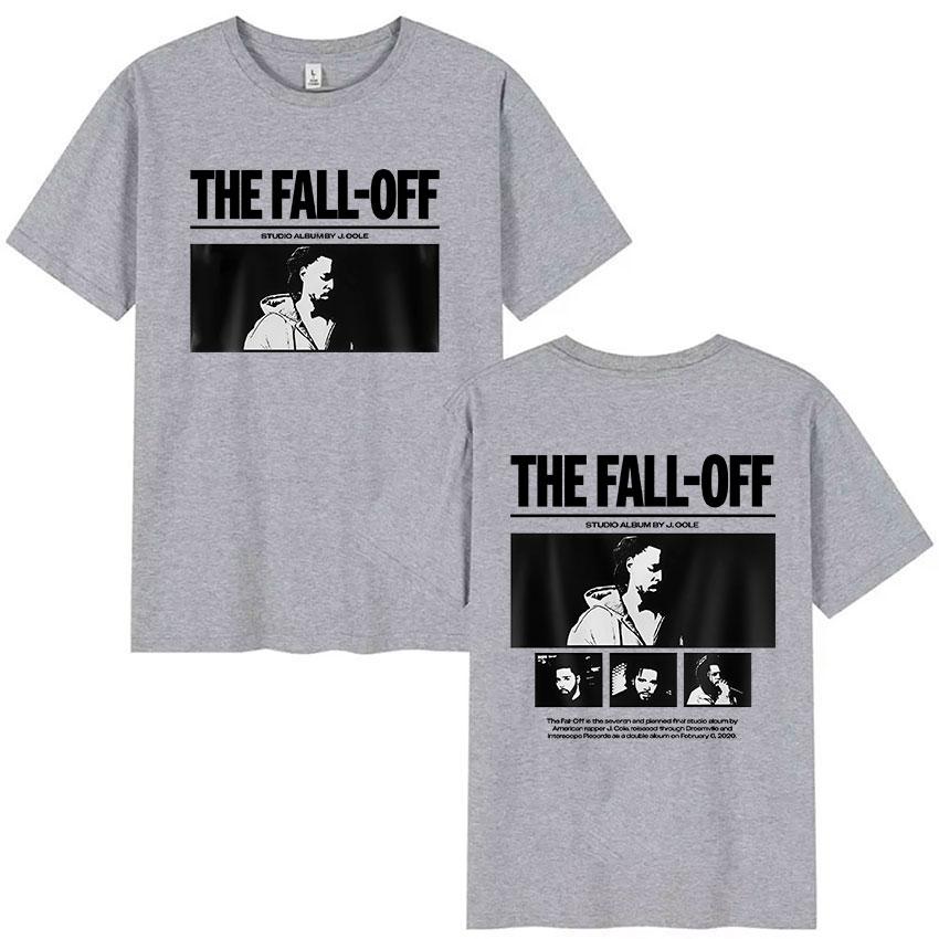 Рэпер J Cole THE FALL OFF Мировой Тур 2026 Графические Футболки Унисекс Винтажная Мода Хип-Хоп Оверсайз Хлопковая Футболка Стритвир