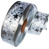 2 Meters Silver Bronzing Ribbon Gardening Ribbon Printing Five-pointed Star Christmas Tree Decoration Christmas Wrapping Ribbon