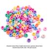 100Pcs Mix Colour Pony Beads Large Hole Barrel Beads Straight Hole Beads For Diy Handmade Beads Jewelry