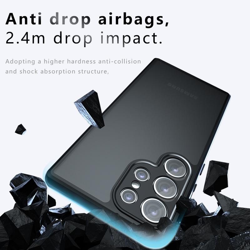 Для Samsung Galaxy S24 S23 S22 FE Plus Ультраматовый против отпечатков пальцев Прозрачный цвет Противоударный чехол из ТПУ с защитой от падений Не желтеющая задняя крышка