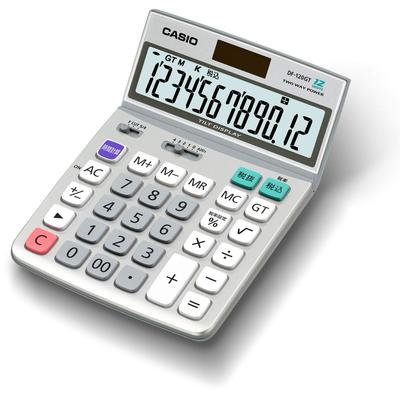 Casio Соответствующий Закону о зеленых закупках 12-разрядный калькулятор, сертифицированный знаком Eco, тип DF-120GT-N,