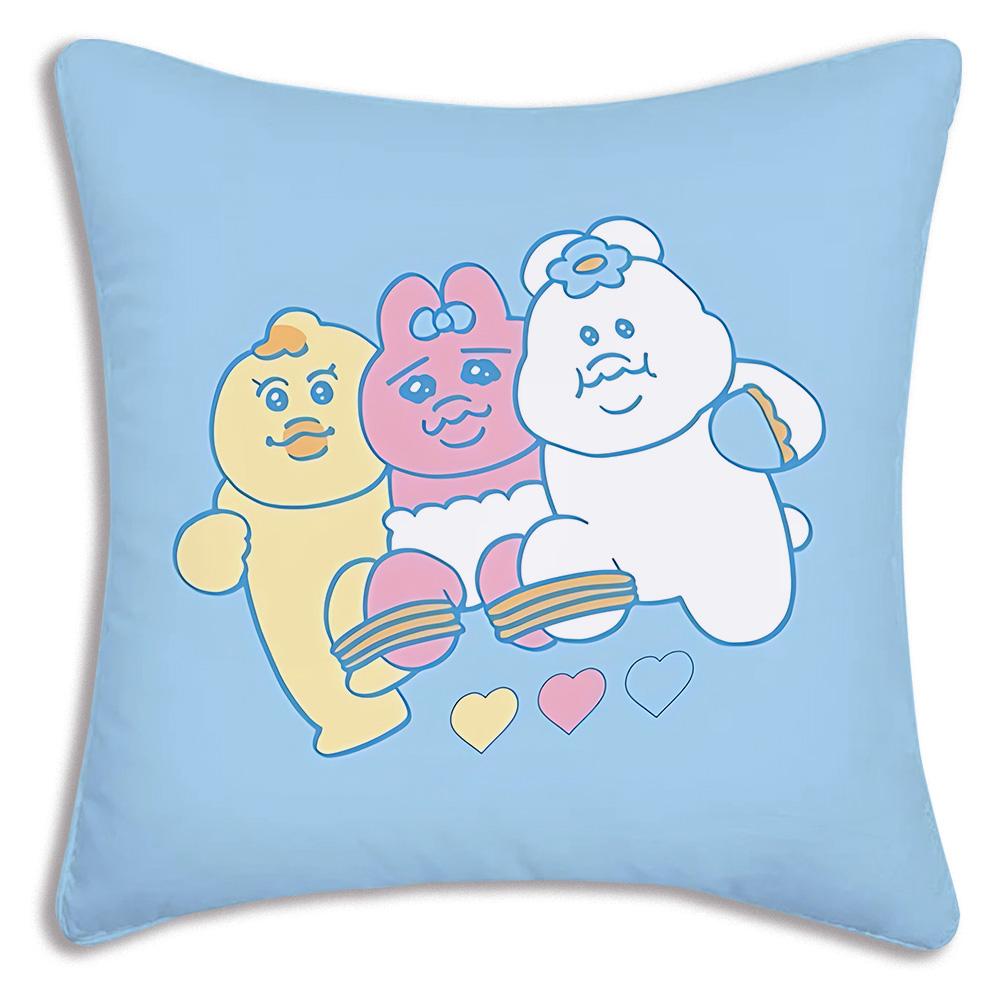 Cute Cartoon O-Opanchu Usagi Pillow Covers Cartoon Sofa Decorative Home Double-sided Printing Short Plush Cute Cushion Cover