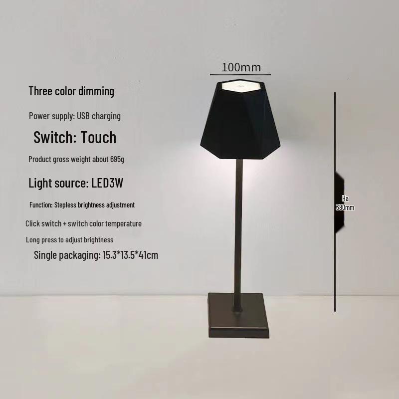 USB Rechargeable LED Table Lamp: Touch-Control Night Light for Outdoor & Indoor Atmosphere